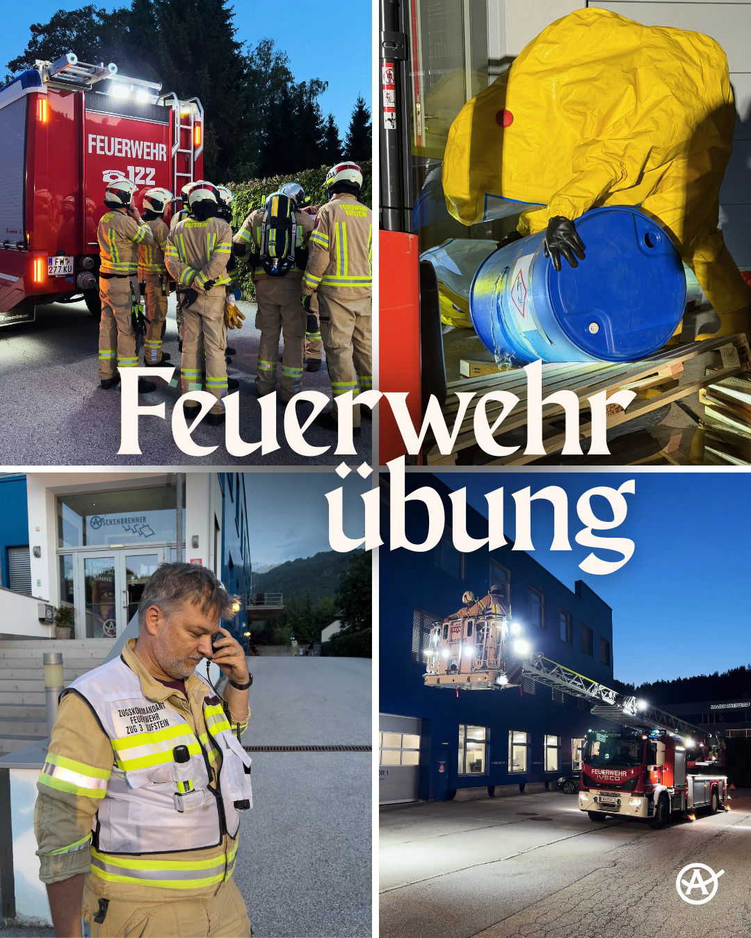 Feuerwehrübung beim Aschenbrenner